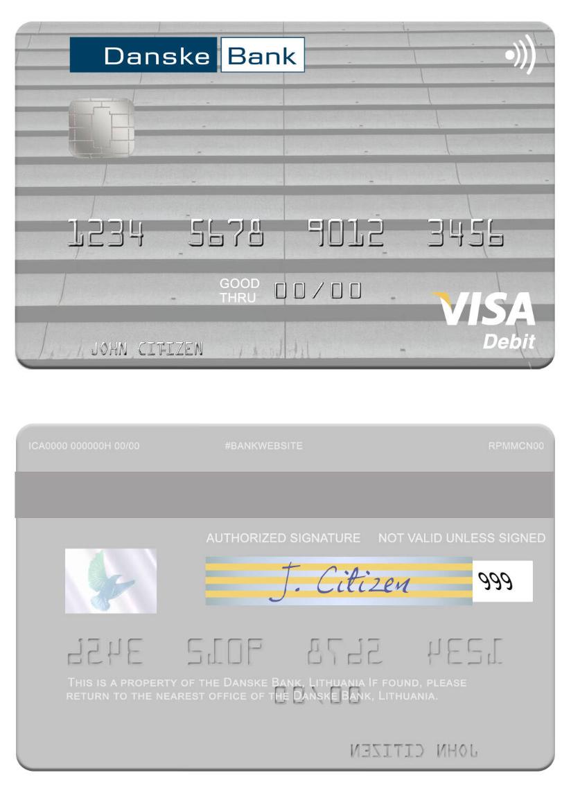 Lithuania Danske Bank visa debit card